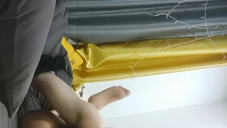角质 金发女郎 尝试 双 渗透 与 大 双 假阳具